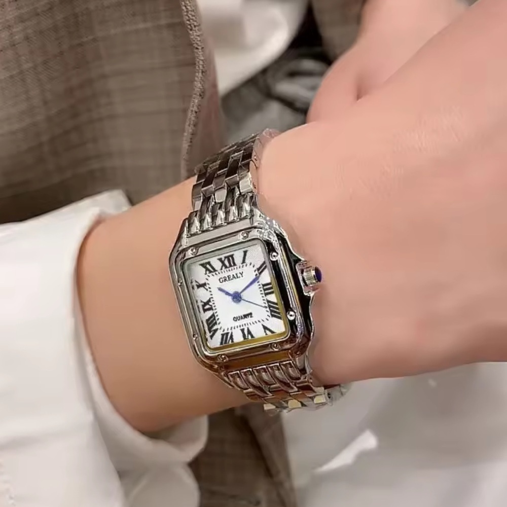 Panthere Classic vintage Rectangle Stainless Steel Watch - Picture 7 of 15